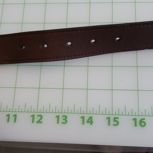 Black and brown reversible lether belt - Picture 3 of 4